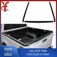 Car Accessories Rear Spoiler Tail Gate Trim For ISUZU DMAX 2020 2021 2022 Accessories Rail Load Bed 