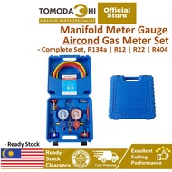 TOMODACHI Car Aircond Manifold Gauge r134a r404 r22 r12 | Gas Meter Aircond r32 | Gas Meter r22 | Ga