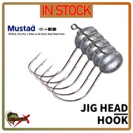 Mustad Hook Jid Head Lure Fishing Jig Hook Fishing Accessories Pancing Mata Kail Ikan Soft Plastic