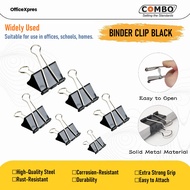 Binder Clip No.107 / Klip Hitam / Binder Klip 19mm / Klip Kecil / Klip Kertas Penjepit Kertas 107 Combo