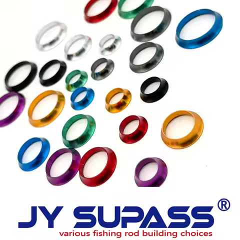 JY SUPASS 6pcs custom fishing rod winding check diy fishing rod repair aluminum trim winding check r