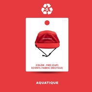 AQUATIQUE - CAP - ECONYL FIRE - หมวกดำน้ำ หมวกเล่นน้ำ หมวกเซิร์ฟ เดินป่า แคมป์ปิ้ง กันแดด กันยูวี กิ
