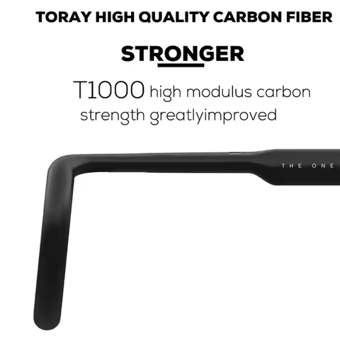 Bike AERO ROAD BAR THE ONE AERO 5 ° Flare T1000 Road Handlebar Black Matt Fully Internal Routing Roa