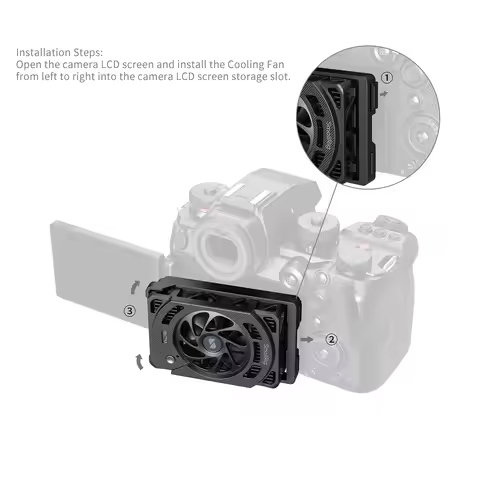 SmallRig Cooling Fan for Panasonic LUMIX S1 II / S1 IIE / S1R II for Sony ZV-E1 / ZV-E10 II / ZV-E10