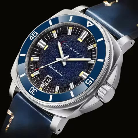 Vostok Amphibia Automatic Watches Men Mechanical NH35 Sapphire Steel Luxury Big Case Timepieces Cloc