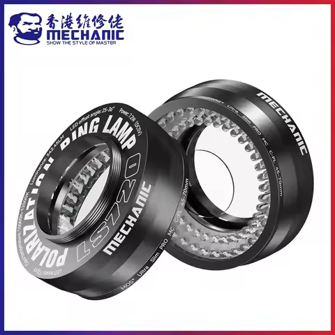 MECHANIC LS720+ Universal Industry Microscope Polarized LED Ring Light Eliminate Reflection Anti Gla
