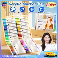 60/80 Colour Enmy Acrylic Marker Pen Acrylic Paint Drawing Colouring Painting Art Arcylic Markerpen 