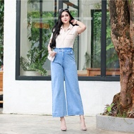 Cullote jeans/ korean ESKA jeans culottes simple elastic waist