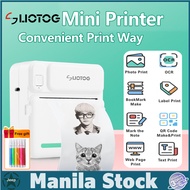 【Free Gift】LIOTOG C19  Smart Portable Bluetooth Thermal Printer Photo Printer Mini Printer Paper For Mini Printer Sticker For Portable Printer No-Ink-Required App Control