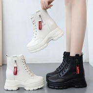 PD3 Large Size Women's Shoes Feet Wide Fat Sister 35-43 Inner Heightening Martin Boots 41 Real Soft 