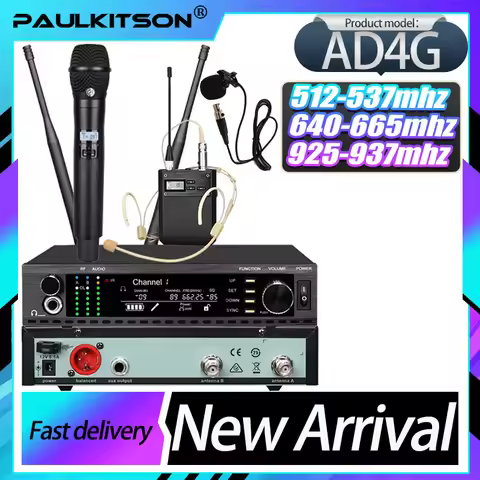 Paulkitson Professional Single Channel AD4G Microphone With Monitoring Microphone Ksm11uhf Wireless 