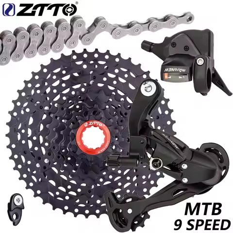 ZTTO MTB 9 Speed Set 1X9 Shifter Rear Derailleur 9V 50T Cassette K7 Sprocket Parts For m370 m430 m59