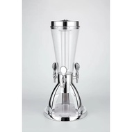 3 Tap Draft Beer Tower Dispenser 3.5Liter Beer Beverage Dispenser Tower with Ice Tube for Bars Party