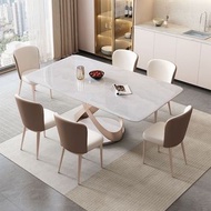 設計感岩板餐枱 【包送貨 Free Delivery】 小眾餐枱 方形餐桌 Dining table dining chair 餐椅 飯桌 飯枱 凳