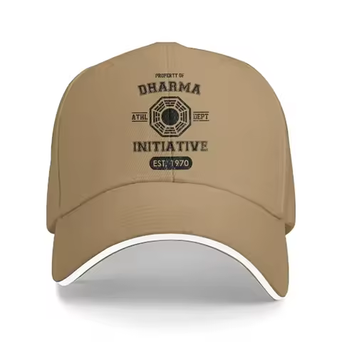 Dharma Initiative Athletic Department Black Baseball Cap Men Hats Women Visor Protection Snapback Lo