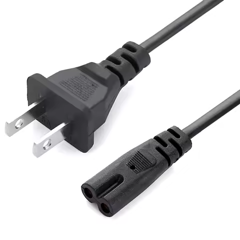 EU Power Cable 2pin IEC320 C7 US Extension Cord For Dell Laptop Charger Canon Epson Printer Radio Sp