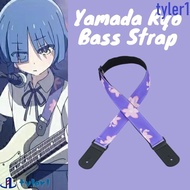 TYLER1 Bocchi The Rock Guitar Strap, Guitarhero Flowers Yamada Ryo Bass Strap, Cartoon Kawaii Japane