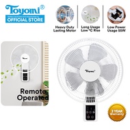 TOYOMI 12inch Wall Fan with Remote [FW 3614R] - Official TOYOMI Warranty 1 Year Warranty