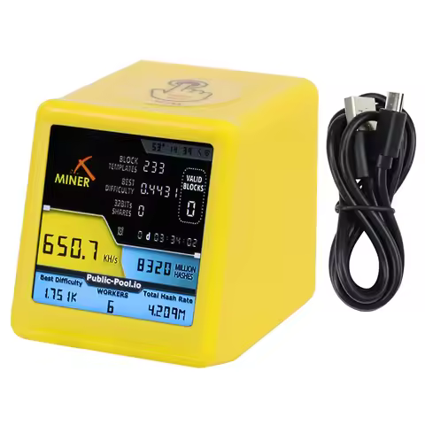 Freenove ESP32 Display CYD WiFi+BT Bitcoin Miner Desktop TV Clock, 1.54" Screen, Touch Button, Dual-