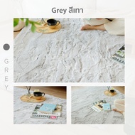 Hanky House พรมขนกระต่าย พรมปูพื้นห้องนอน มินิมอล นุ่มสบาย เกรดพรีเมียม พรมห้องนั่งเล่น พร้อมแผ่นกัน