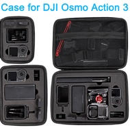 กระเป๋าสำหรับ DJI Osmo Action 3กล้องเปลือกแข็งถุงเก็บสำหรับ DJI Action 3กล้อง S Elfie ติดแบตเตอรี่กร