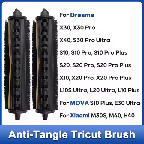 Cutting Hair Anti-Tangle Roller Brush Dreame X40 Ultra X40 Por L10s Pro Ultra Heat L30 Ultra L20 Ult