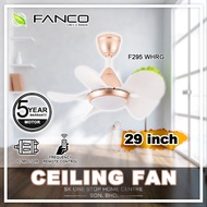 Fanco F295 Ceiling Fan 29" Baby Fan Fleurette 12 Speed Remote Control DC Motor 24W 3 Color Light LED Fan With Light