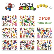 1pcs Cartoon Game Super Mario Series Children's Tattoo Sticker Birthday Party Tattoo Sticker Water Transfer Printing Sticker