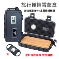 Cigar Box Insulation Box Cigar Cutter Cigar Cover Travel Cigar Box Cigar Drill Three-Piece Set