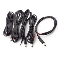 5pcs 5.5x2.1mm Male Jack Cord 2pin 12V DC Male Power Pigtail Cable  DIY DC Connector For CCTV Camera
