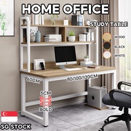SG Study Table With Shelves Computer Table 80CM/100CM/120CM Home Office Table Desk