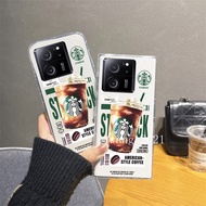 New case Xiaomi13T Xiaomi 13T Pro 5G 2023 ready-made mobile phone case fashion popular cute coffee pattern transparent soft case Xiaomi13T Pro 5G back cover