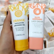 GMEELAN ORANGE EXFOLIATING GEL & LAZY CREAM SINGKIR KULIT MATI GMEELAN