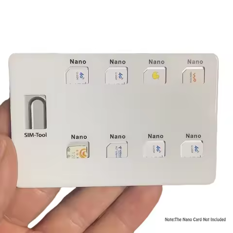 V4sim Cases Cartoon Nano Card and pin holder, Holds 8 pcs Nano Cards and lphone pin