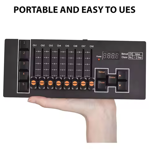 Mini 40 Channels DMX512 Rechargeable Console Stage DJ Light Controller For Disco Pub Light Controlle