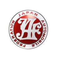 JDMGRAM Universal Car Front Grill Badge Emblem 9cm JAF Logo Japan Automobile Federation Anniversary 