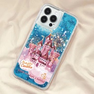 Huawei P60 P50 P40 P30 P20 P10 P9 P8 Honor 8 10X Y7A  Nova 4E P Smart Pro Plus Lite 3E Disney Sparkle Castle Fireworks Purple Quicksand Princess Soft Cute Soft Phone Case