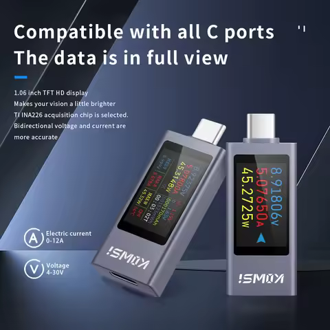 KWS-2303C DC 4-30V 0-12A Multi-function Digital Display DC Voltage Ammeter Power Meter 16 in 1 Type-