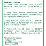 ♞,♘Semi Gloss Latex #715 White 1L Boysen Permacoat Acrylic Paint 1 Liter