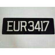Number plate kereta 2D (tulisan dalam) Custom made size or  standard size  JPJ