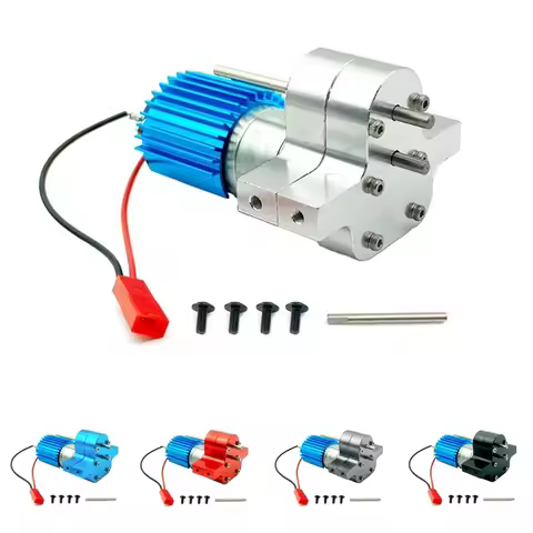Metal 370 Motor Gearbox Gear Box for WPL C14 C24 B24 B36 MN D90 D99 MN99S RC Car Upgrades Parts Acce
