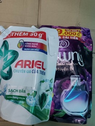 Combo Nước Giặt Ariel Đậm Đặc Dạng Túi 2L + Nước Xả Vải Downy Huyền Bí Dạng Túi 2.5L