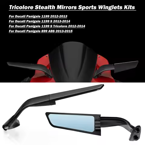 Panigale899 ABS 1199 S Tricolore Stealth Mirrors Sports Winglets Kits For Ducati Panigale 899 Access