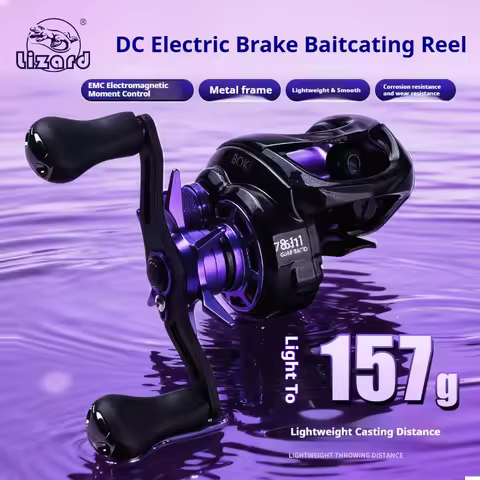 LIZARD BOKI DC Baitcasting Fishing Reel Digital Control Long Cast Carbon Washers 7.6:1 10+1BB Max Dr
