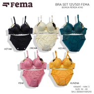 Terbaru Fema Official Shop Ecer 1 Pcs Bh Bra Set 121/501 Bunga Renda