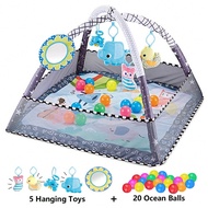 1 ชุด Lyntimo Baby Play Gym & Activity Mat, แผ่นรองเล่นเด็กทารก Tummy Time พร้อมของเล่น 5 ชิ้นที่สาม