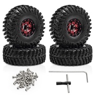 4Pcs 63.5mm 1.0in Trx4m Wheels 1/18 Scale Tires 1.0 Wheel Scx24 FMS 24 Rc Beadlock 1/24 Scx Vehicle 
