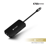 Mazer ฮับมัลติพอร์ต Hub USB-C Multiport 6-in-1 Adapter (HDMI/ LAN/USB2.0/USB C) สำหรับ Windows iOS M