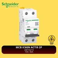 Schneider MCB IC60N ACTI9 2P 10A 6kA | A9F74210