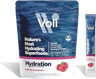 Voli Hydration | Riptide Raspberry | Superfood Hydration | Irish Sea Moss | Aquamin (Natural Magnesium) | Coconut Water | Himalayan Pink Salt | Low-Calorie Hydration | Overall Wellness | 15 Sticks